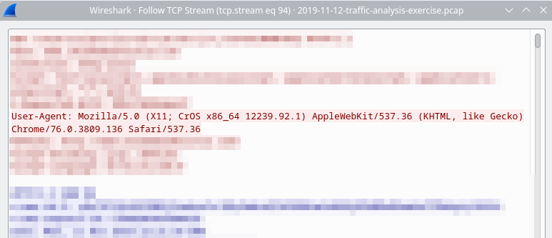 Finding the user agent in Wireshark